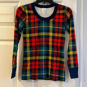Hanna Andersson Women's XS Plaid Organic Cotton T-Shirt Multicolor